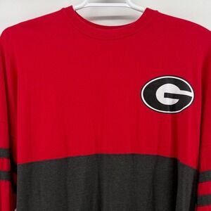 Three‎ Square Georgia Bulldogs Mens Medium Long Sleeve Colorblock Spirit Jersey